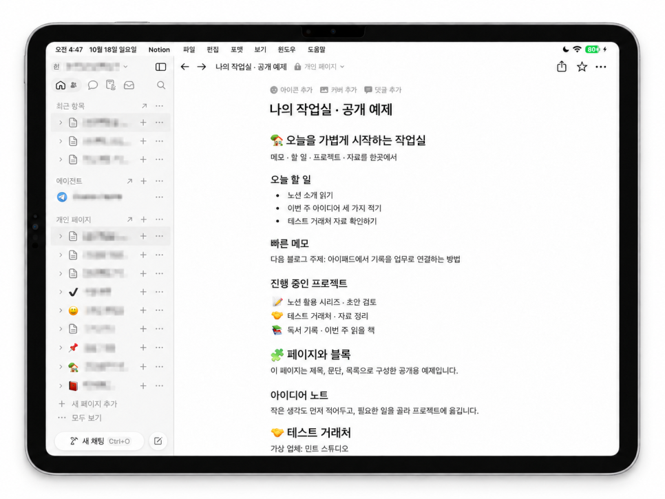 아이패드 프로 노션 활용법 1편, 아이패드에서 노션이란?