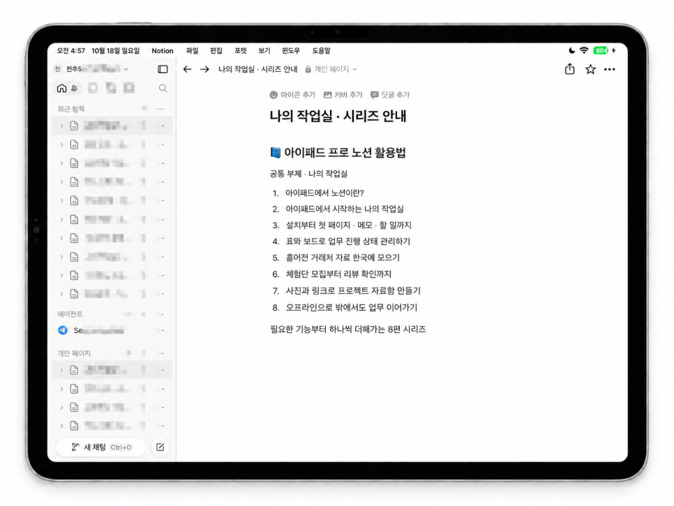 아이패드 프로 노션 활용법 1편, 아이패드에서 노션이란?