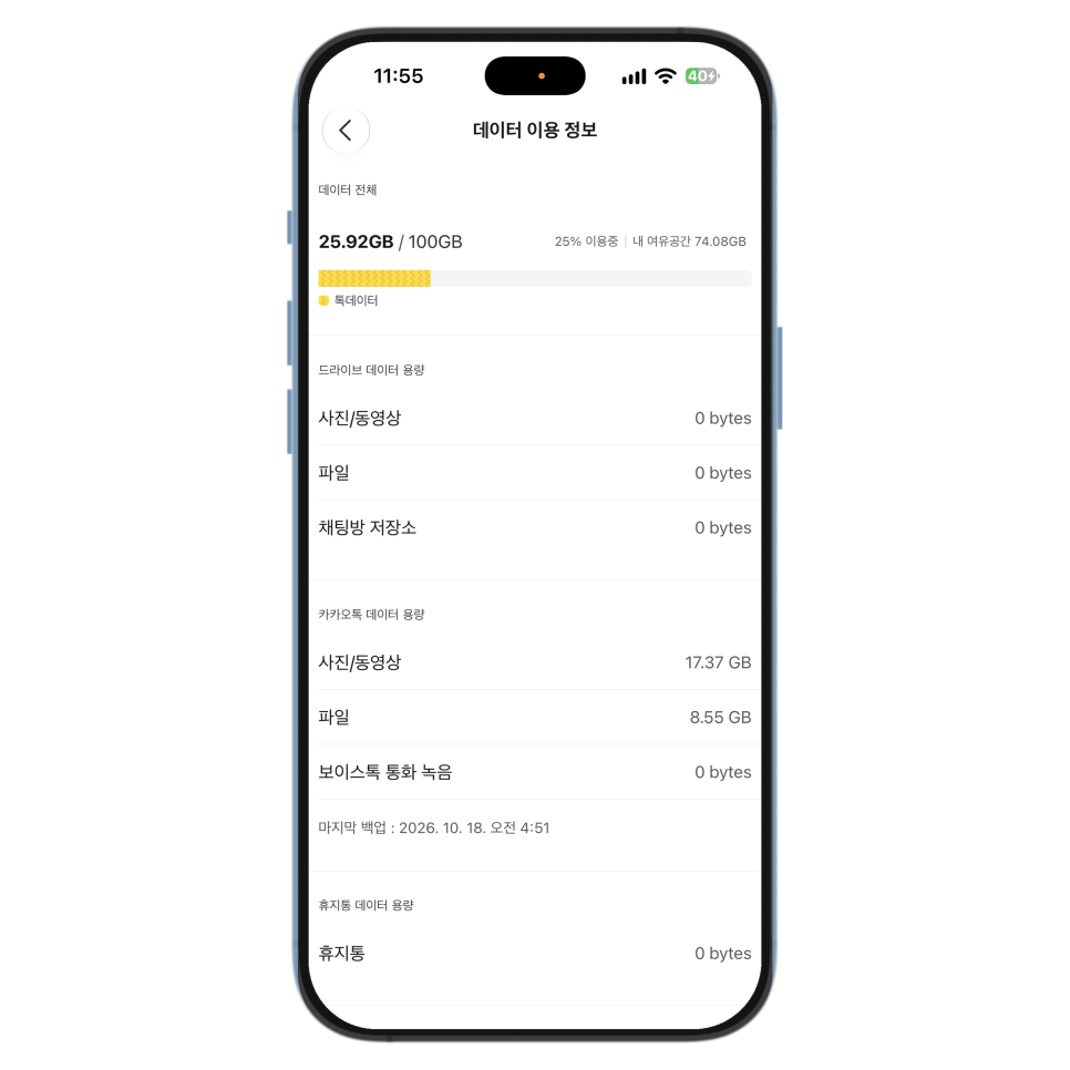 아이폰 카카오톡 백업, 유료 서비스 톡클라우드로 대화와 사진 보관하기