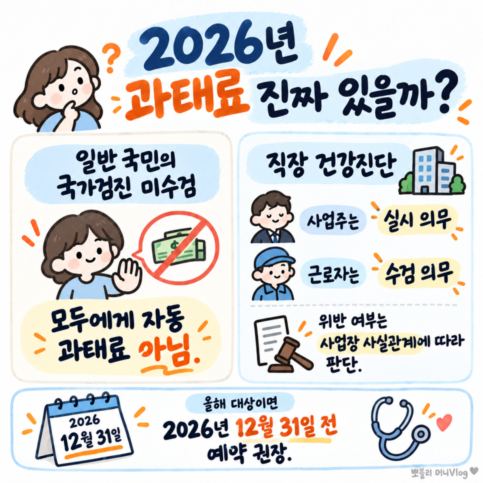 2026 국가건강검진 대상자라면... 올해 안 받으면 과태료까지|놓치기 쉬운 변화는?