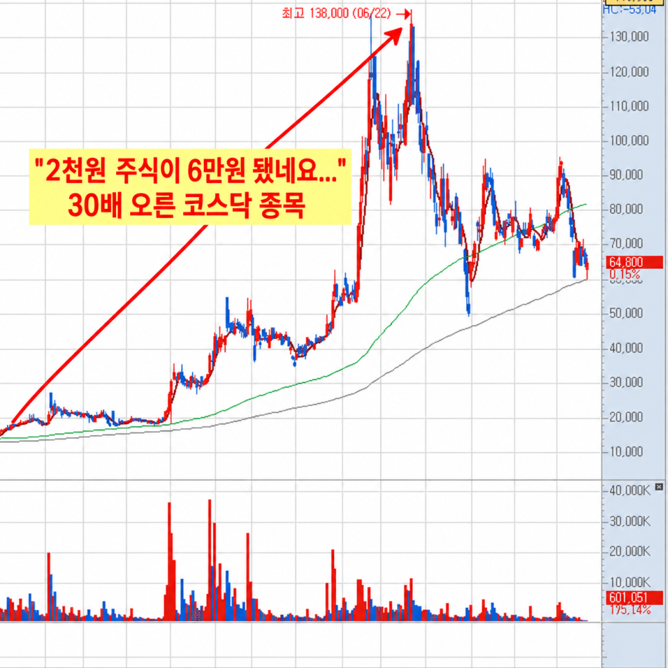 2천원 주식이 6만원 됐네요... 30배 오른 코스닥 종목｜어디가 예상과 달랐나?